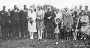 Wedding of Rachel McKee at McKee home, 1929