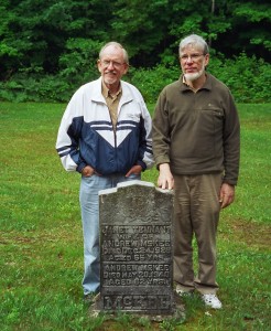 Bev, Barry at Andrew's grave,