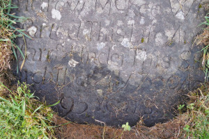 Deb2015 - Andrew's grave marker - bottom line exposed