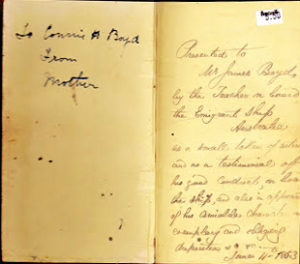 Boyd Book - Left and Right Inscriptions