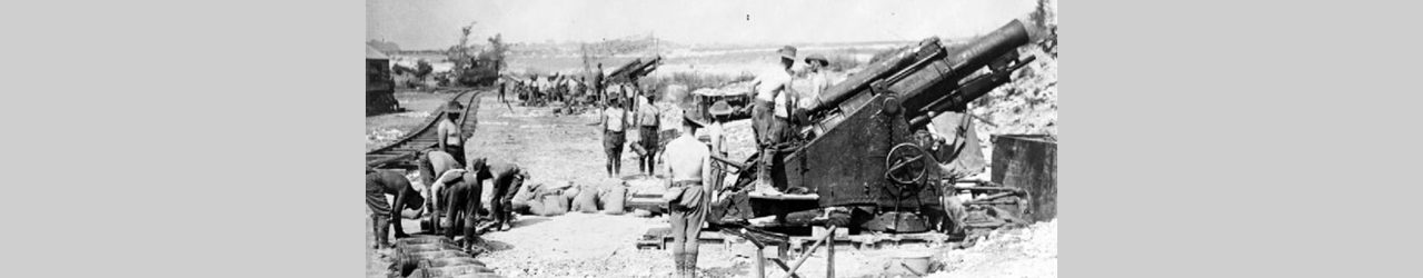 Australians Firing 9.2 inch Howitzer - WW1